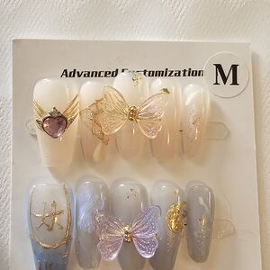 Nail Art Set - Gold and Purple